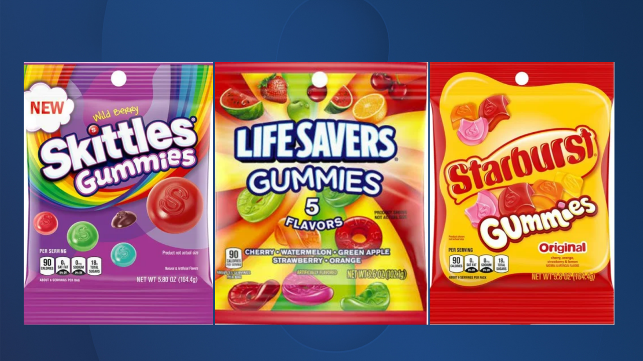 Recall issued for some Skittles, Life Savers, and Starburst gummies after metal found in bags, candy